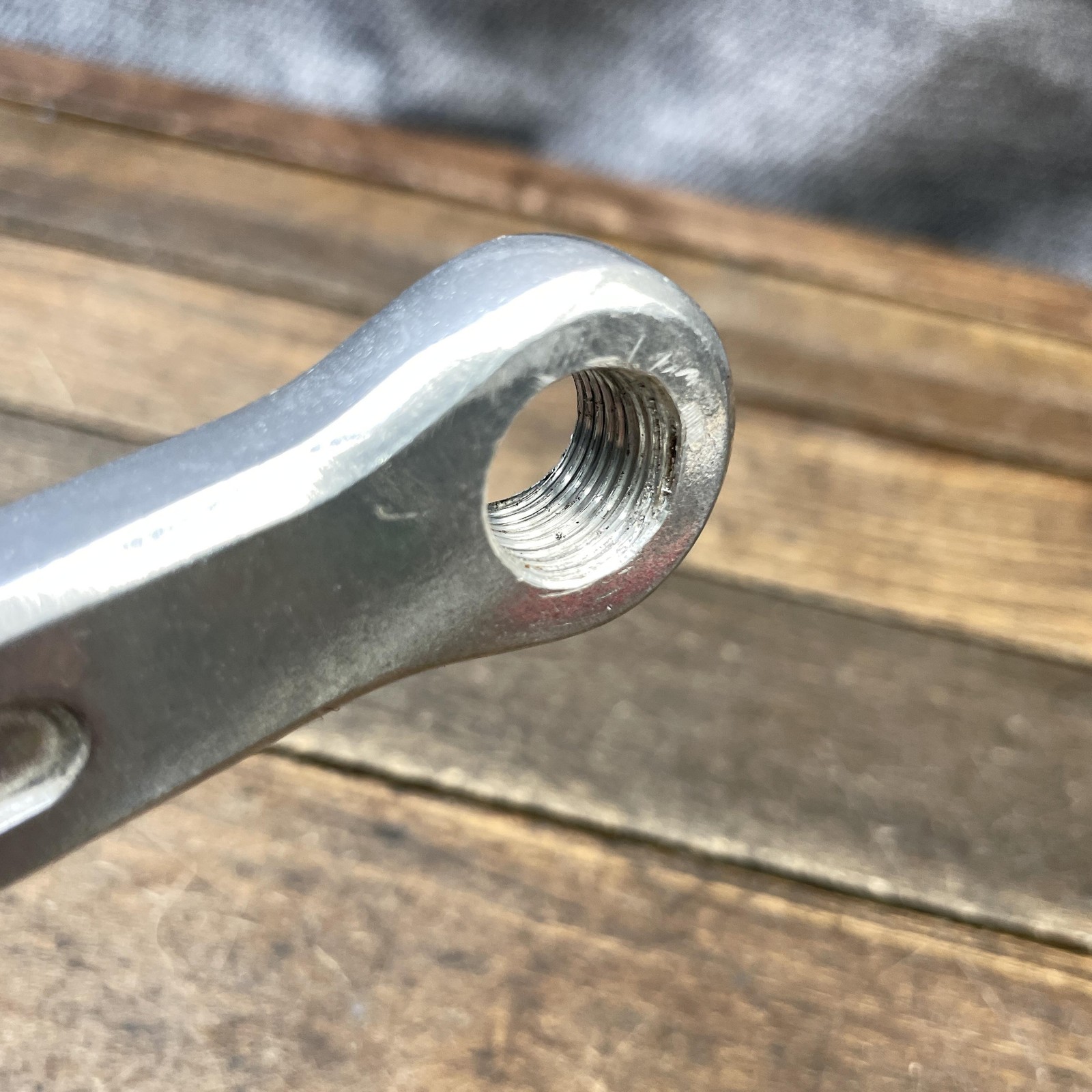 Vintage Maxy 171mm Left Crank Arm 80s BMX Japan Square Taper Silver Forged Alloy
