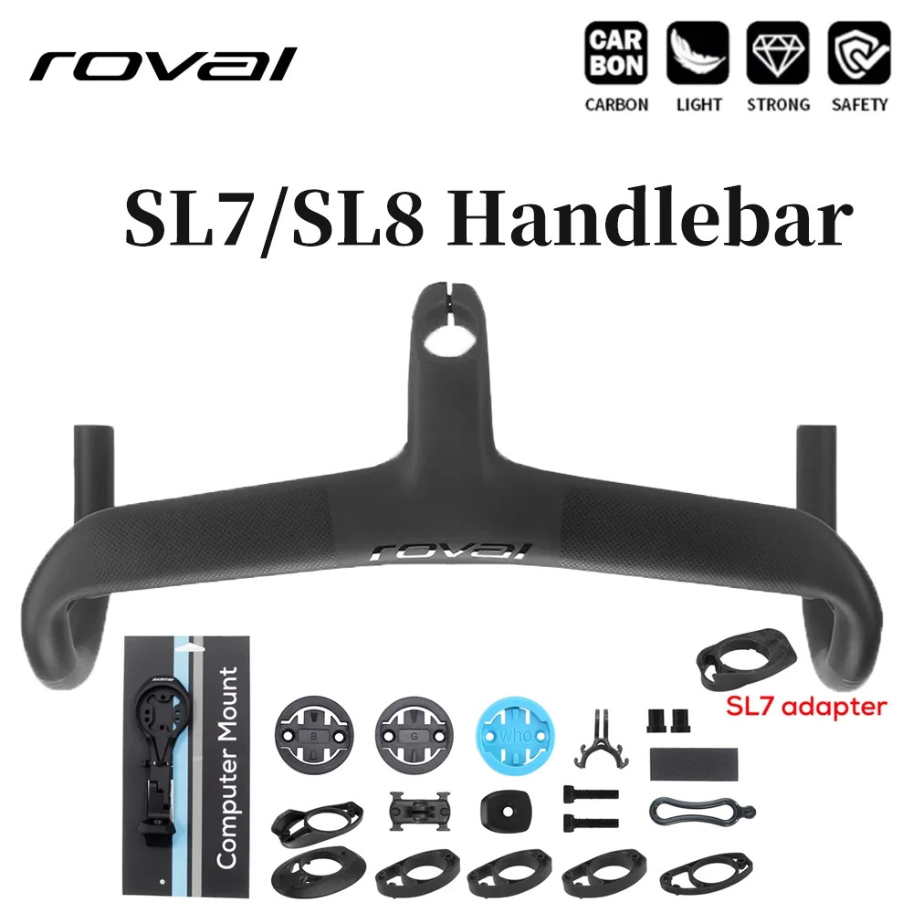 Internal Cable Routing Road Bike Handlebar Carbon Integrated Drop Bar with Mount