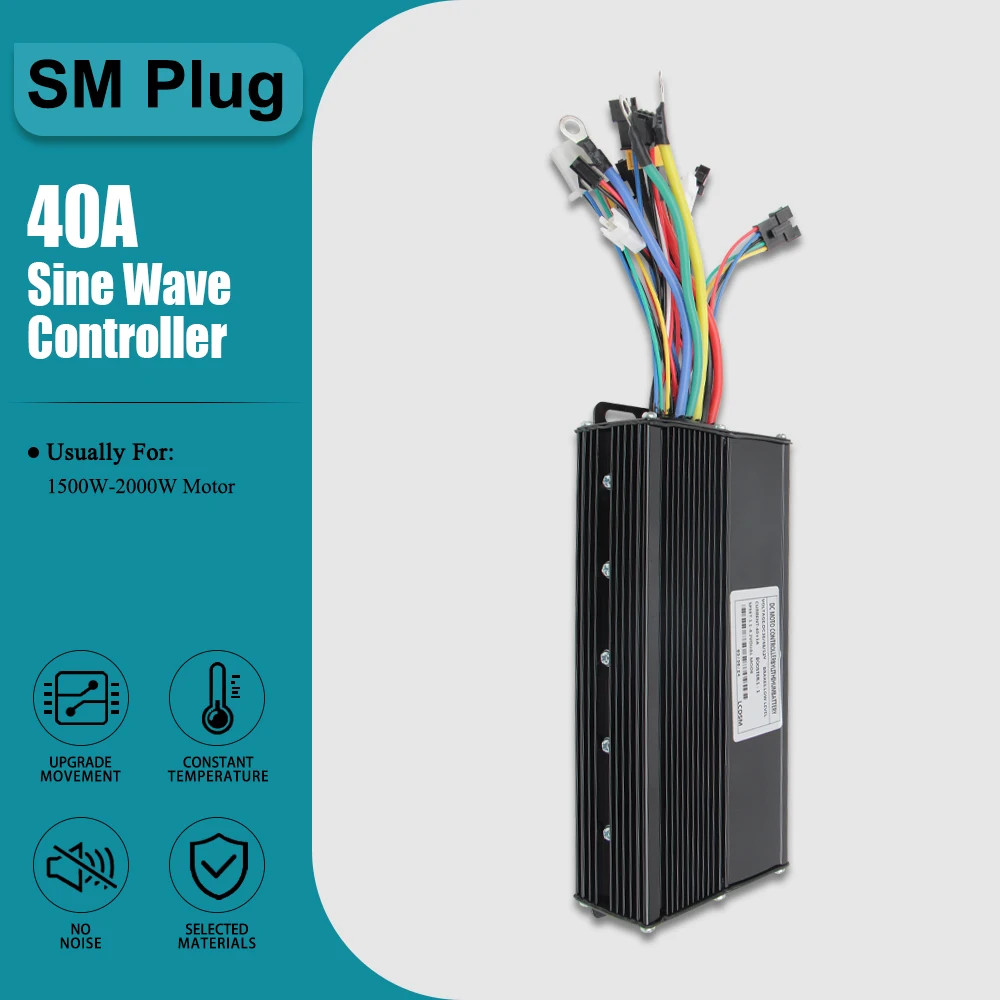 Three-Mode Sine Wave Controller 17A-60A SM/WP Plug with 36V 48V S966 Display