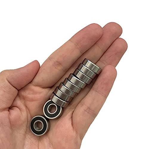 Micro Bearing 1/4” x 5/8” x 0.196” Deep Groove Bearing Double R4-2RS 10 PCS