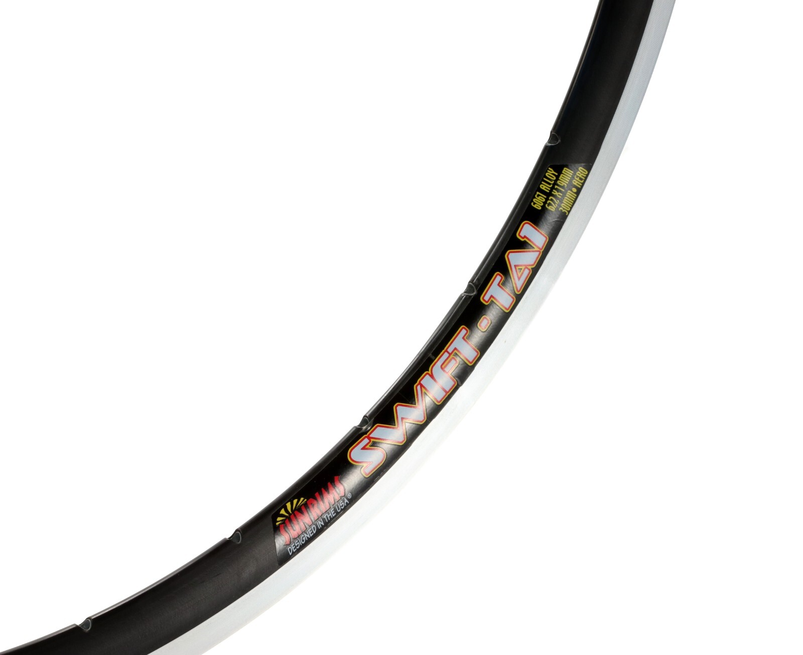 Sun Ringle Swift-TA1 Aero Road Bike Rim 700c MSW 28H Black Alloy NEW NOS