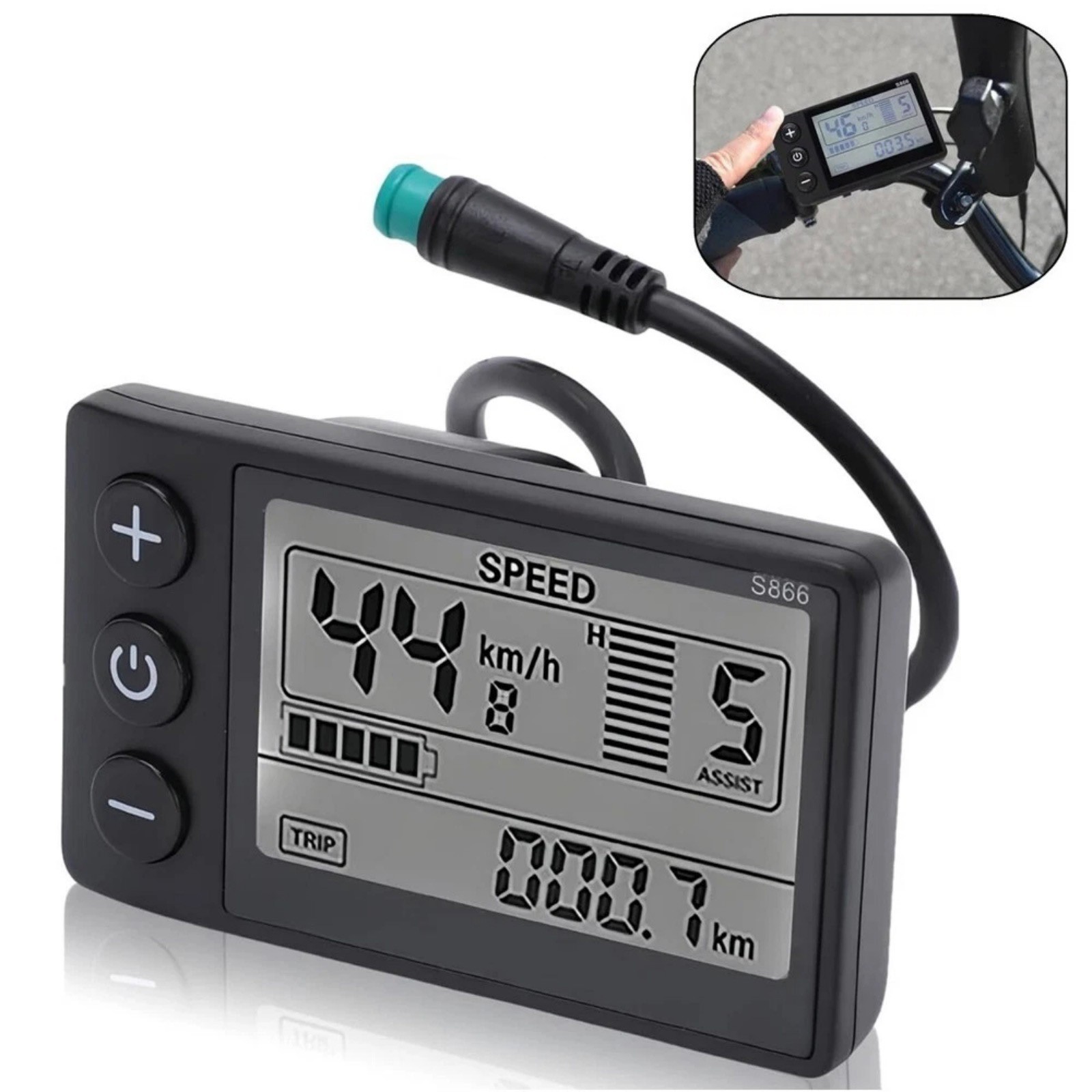 For Electric Scooter Handlebars Universal Electric E-Bike Speedometer LCD Screen
