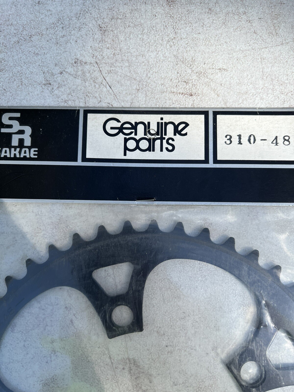 Vintage SR Sakae Chainring 48 Tooth 110 BCD NOS Black Alloy 48t 310-48TBLL NEW