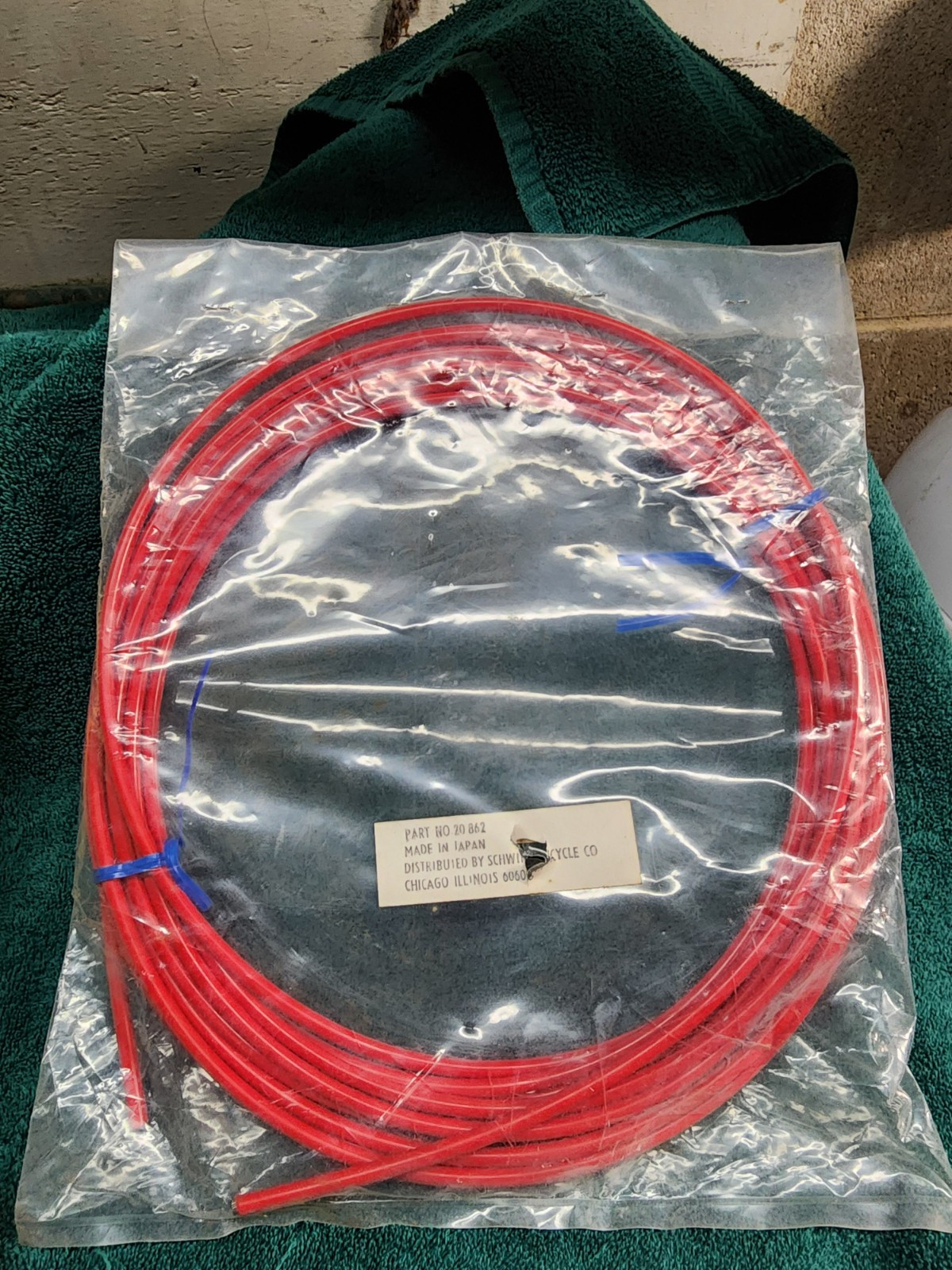 SCHWINN RED CABLE WIRE CASE NOS. ROLL 20 862 part number BICYCLE COMPANY