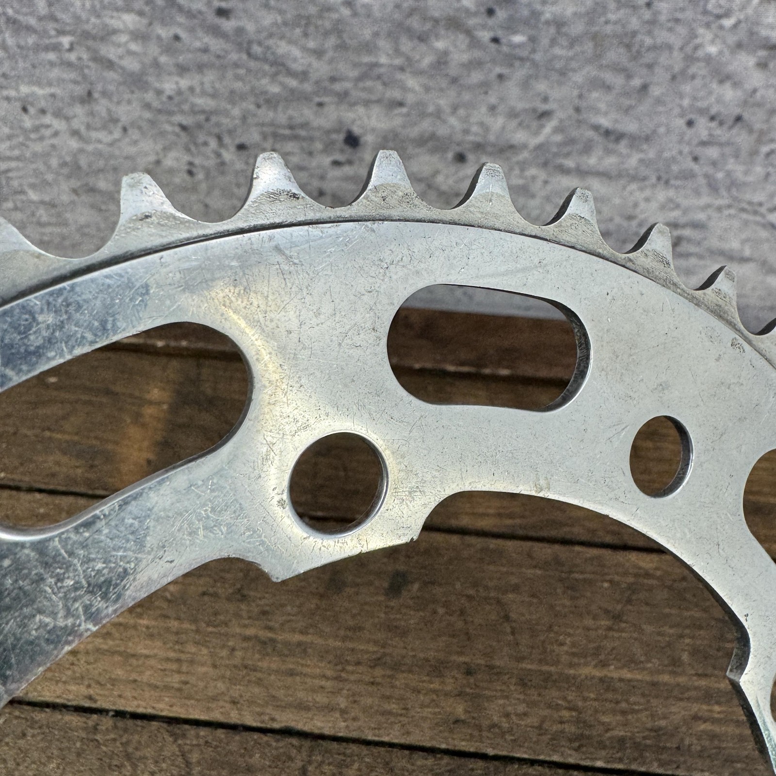 Vintage 48T Chainring 144 130 BCD 5-Arm Silver Aluminum Road Bike