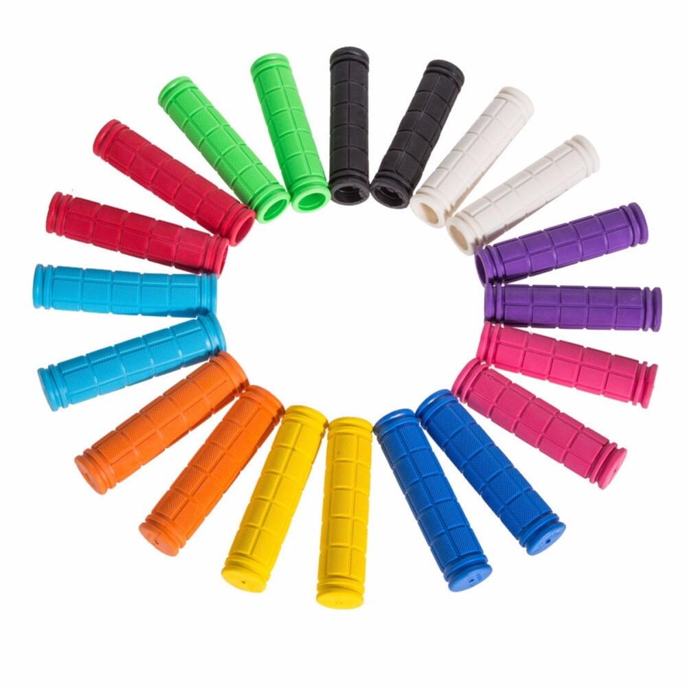 2 PC Mountain Bike Bicycle Cycling Handlebar Anti-Slip Soft Rubber Hand Grips