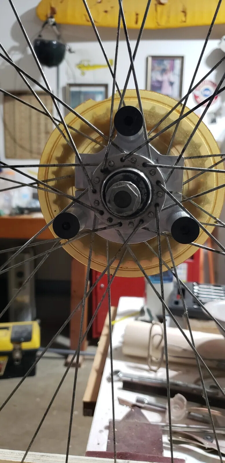 CDH Rear Hub Adapter 1.25″ and CNC Sprocket for SPOKE WHEEL – GAS Motorized BIKE