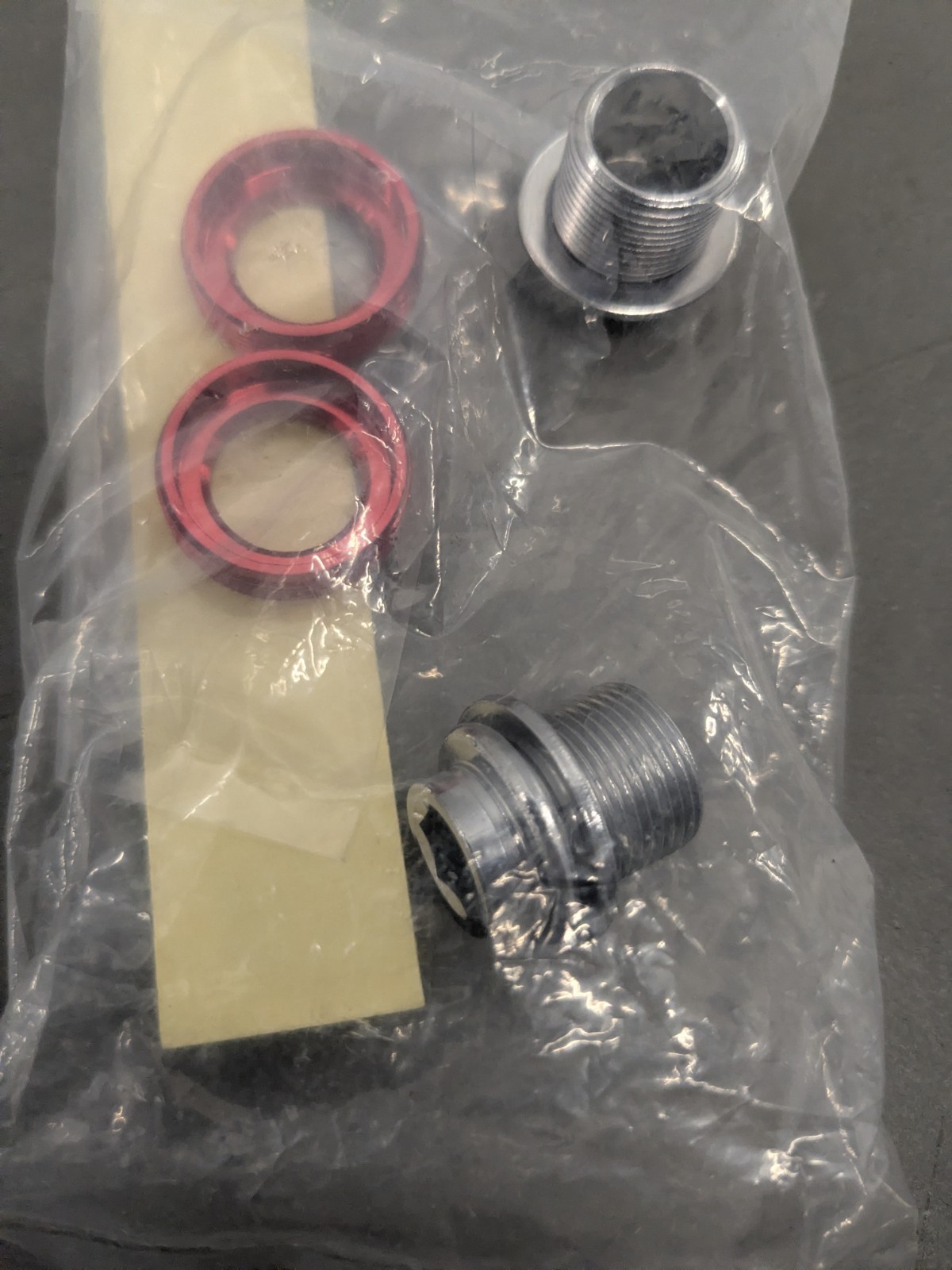 Chaser Retro Vintage CNC Crank Bolt w Extractor New Red Hollow Spindle Bicycle