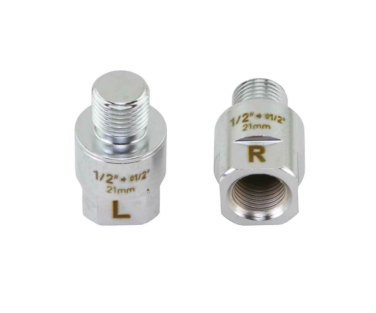 ORIGINAL! PEDALS EXTENDERS 21MM 1/2- TO 1/2 IN CHROME.BIKE PARTS.