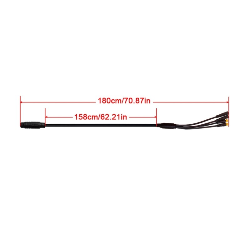 Electric Bike 1 to 4 Harness Conversion Cable 1T4 Waterproof Cable Controller