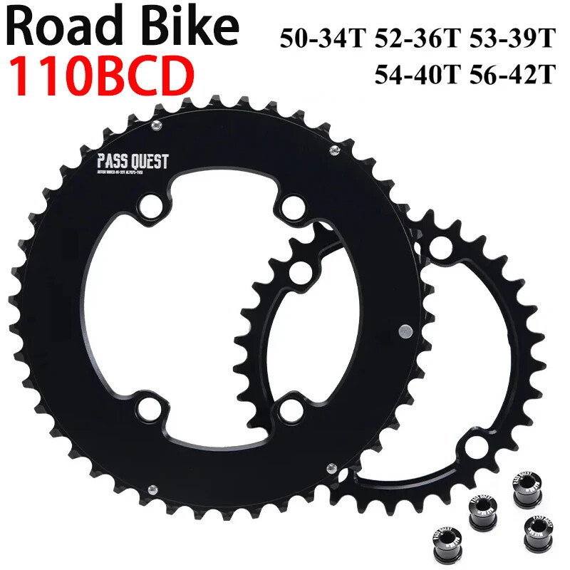 110BCD Chainring Road Bike for ROTOR 4 Claw Double Chainring 52-36/53-39/56-42T