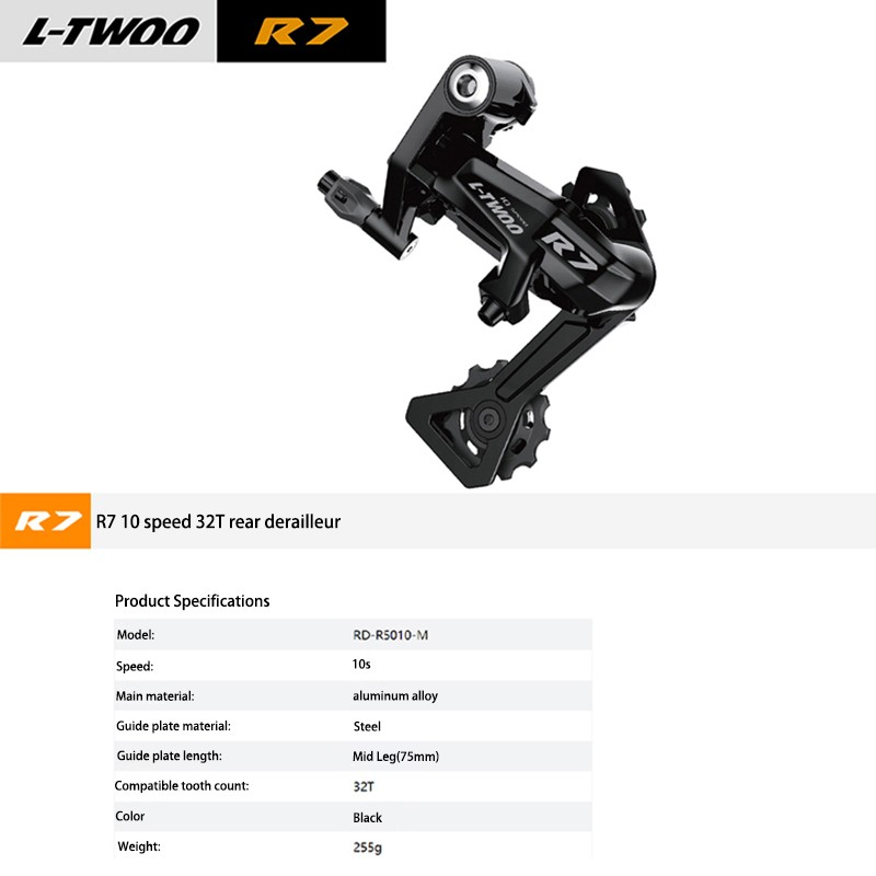 LTWOO R7 2×10 Speed Road Bike Groupset Shifter Derailleurs 11-32T Cassette Chain