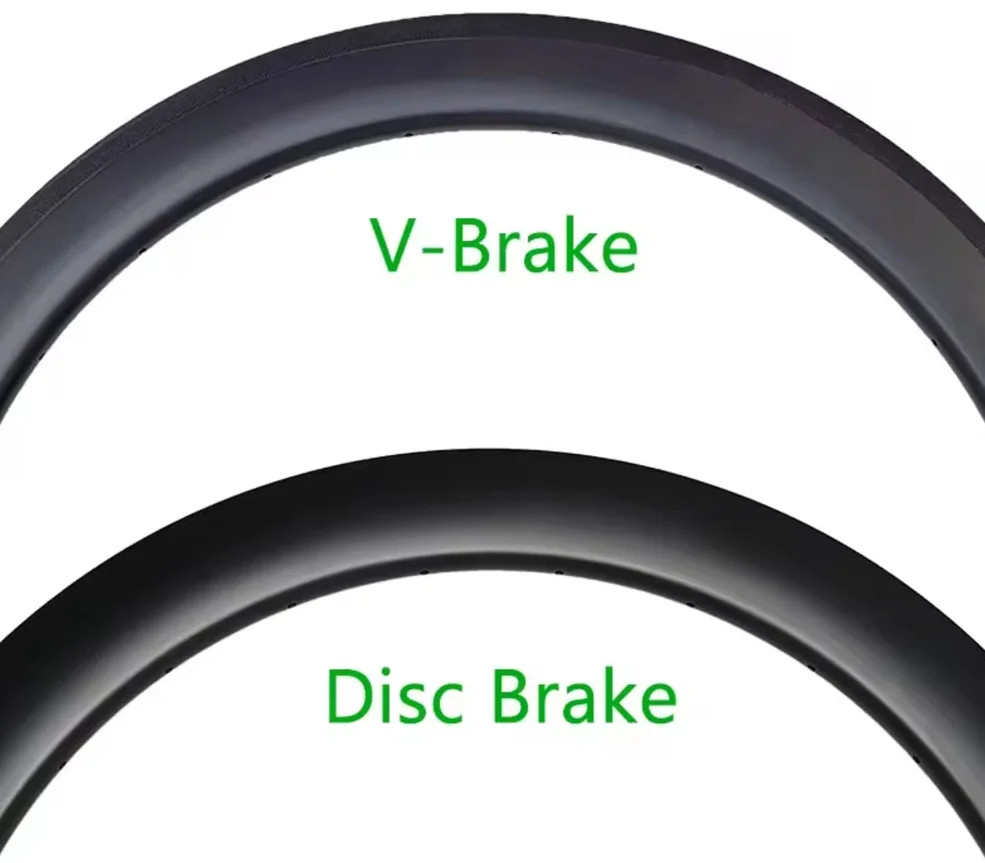 700C Symmetry Disc/V-brake Tubeless Carbon Road Bike Rims Matte/Glossy Finish