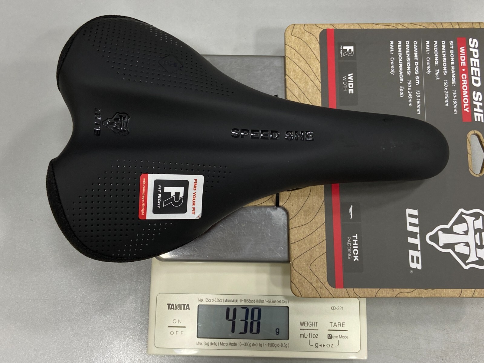 WTB Speed She Wide Thick Padding Cromoly Rail 150x245mm Saddle (Black)