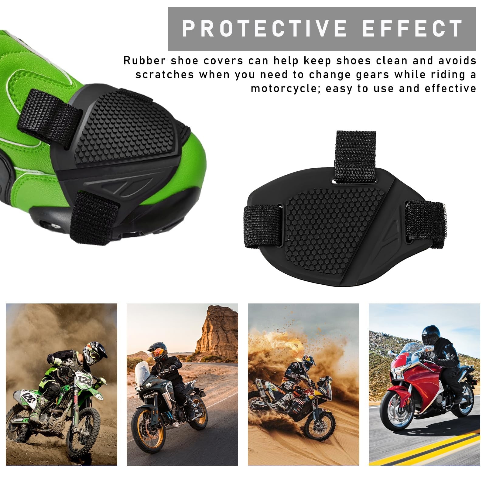 KVAEY 2PCS Motorcycle Shift Pad, Anti-Slip Rubber Protective Motorcycle Boot …