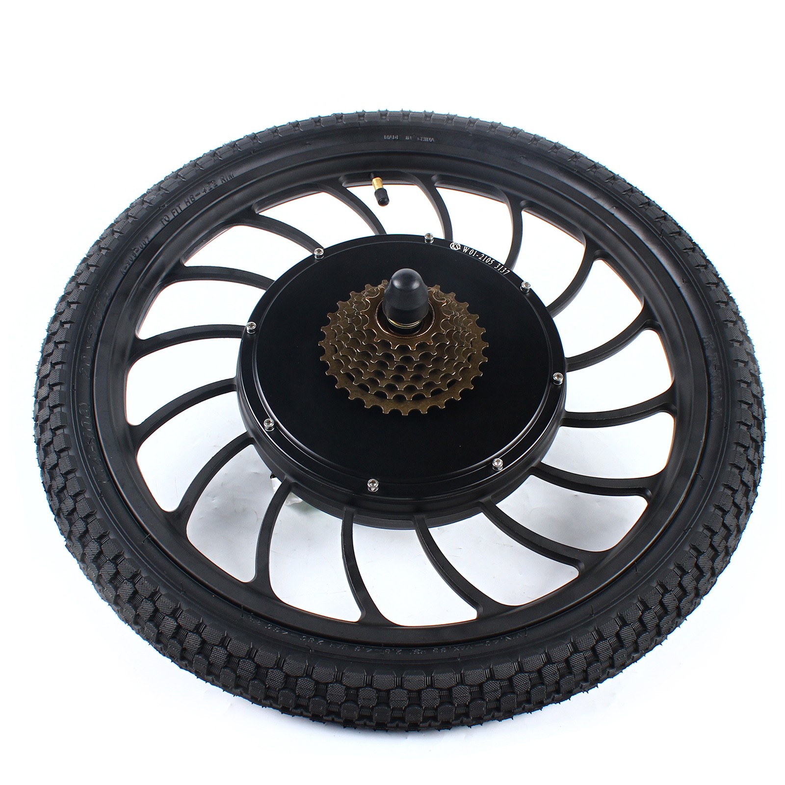 1000W 48V 20″ Rear Wheel Brushless Gearless Hub Motor For Ebike 0-40km/h