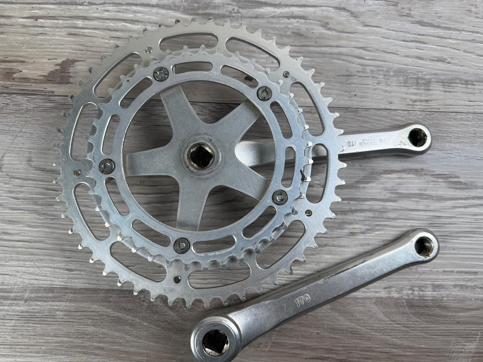 Vintage Schwinn Le Tour Crankset 170mm 52/39T Square Taper Made in Japan