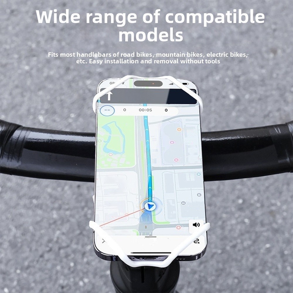 Silicone Phone Mount for Bicycles with Secure Grip and No Tool Installation