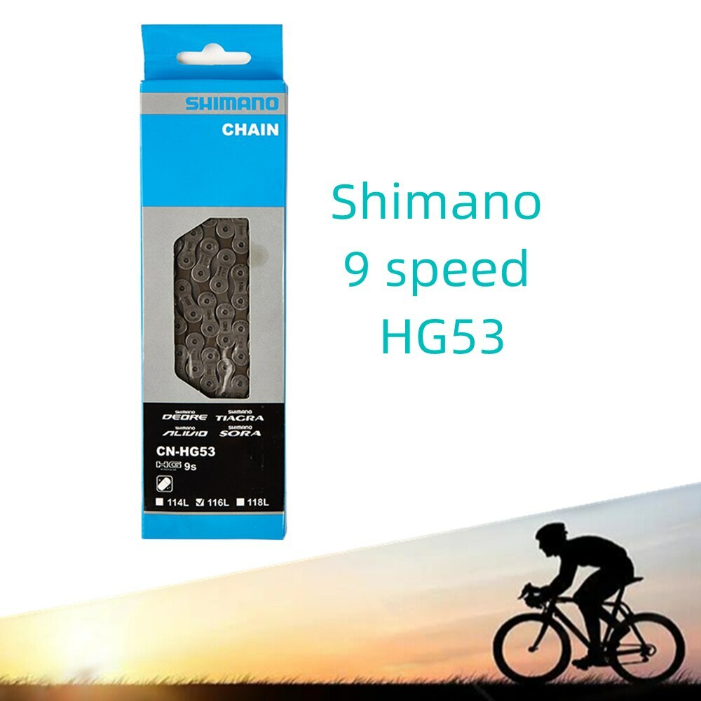 Shimano 9 Speed Bicycle Chain HG53 116 Links MTB Road Racing Bike Chain ﻿