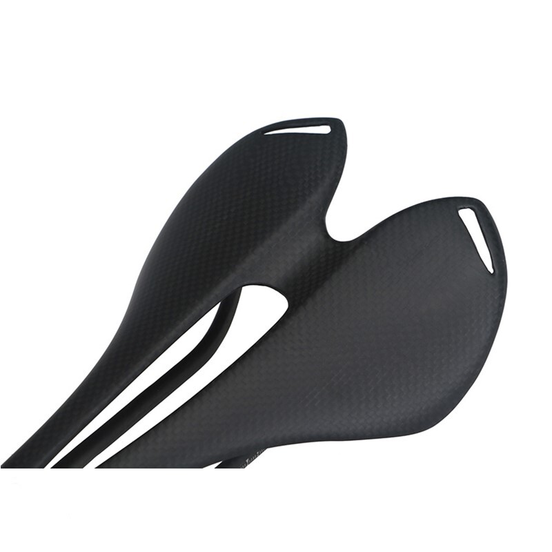 Full Carbon Saddle Oval Rail 7×9 Hollow Mountian Road Bike Seat 270*143mm Black