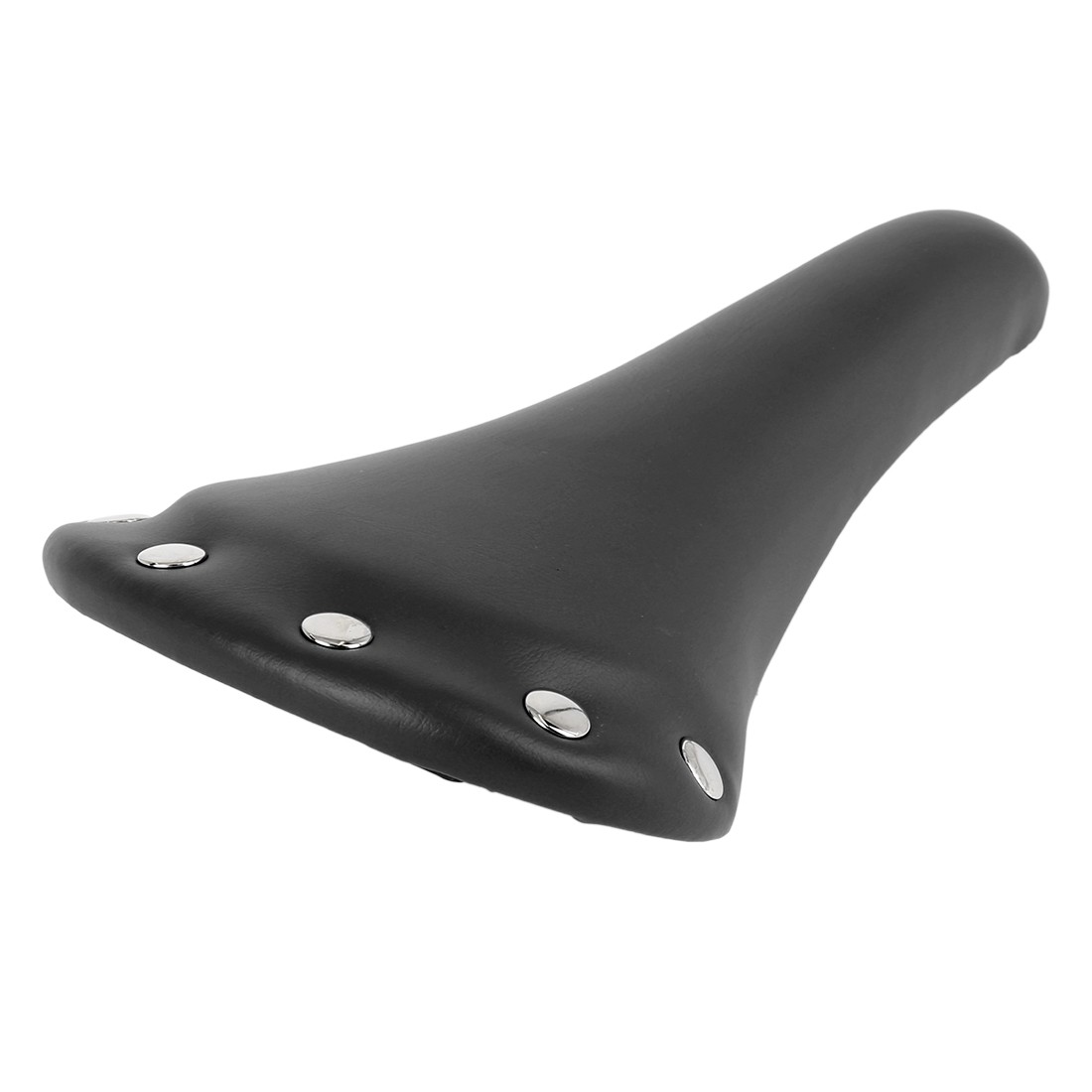 27x15x7cm bicycle saddle black PU leather short seat with rivets