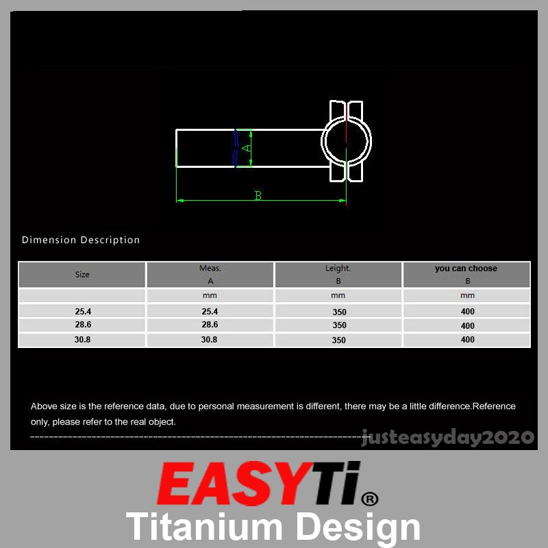 EasyTi Offset/Setback/Layback 8 Shape Titanium Seatpost 25.4/28.6/30.8mm for MTB
