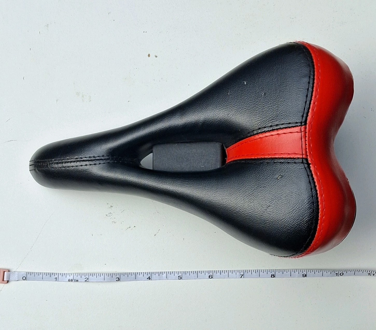 Black/Red Cutaway Bicycle Saddle Seat w/ Steel Rails DADIS26-8
