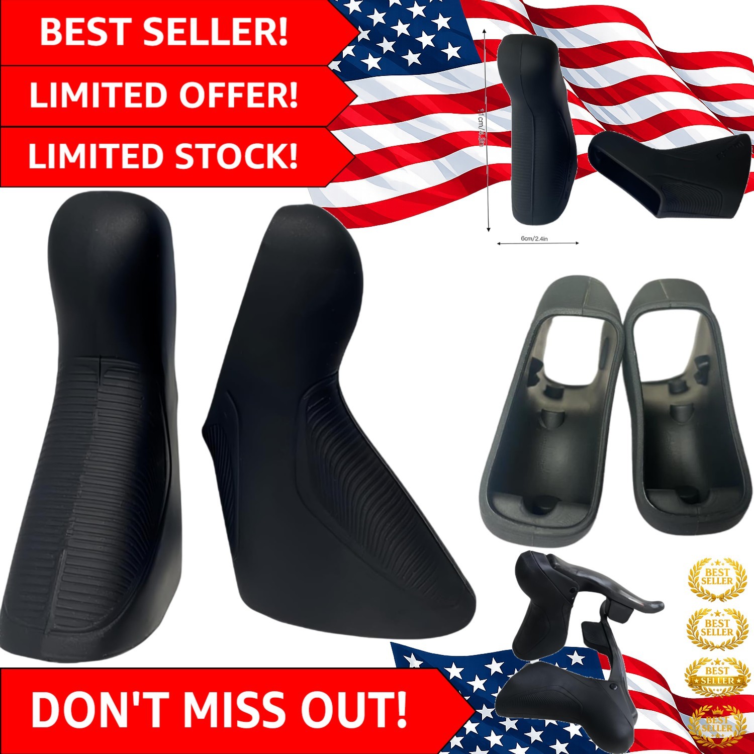 Ambidextrous Silicone Brake Lever Hoods – Perfect for Sram 11/22 Speed Riders!