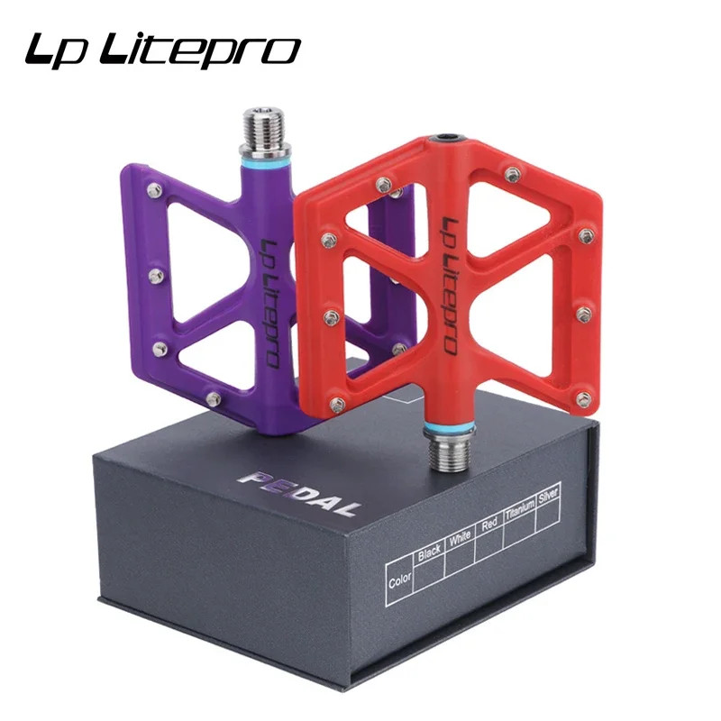 Ultralight Titanium Axle Nylon Platform Anti-Slip Pedals for Road MTB Bicycle