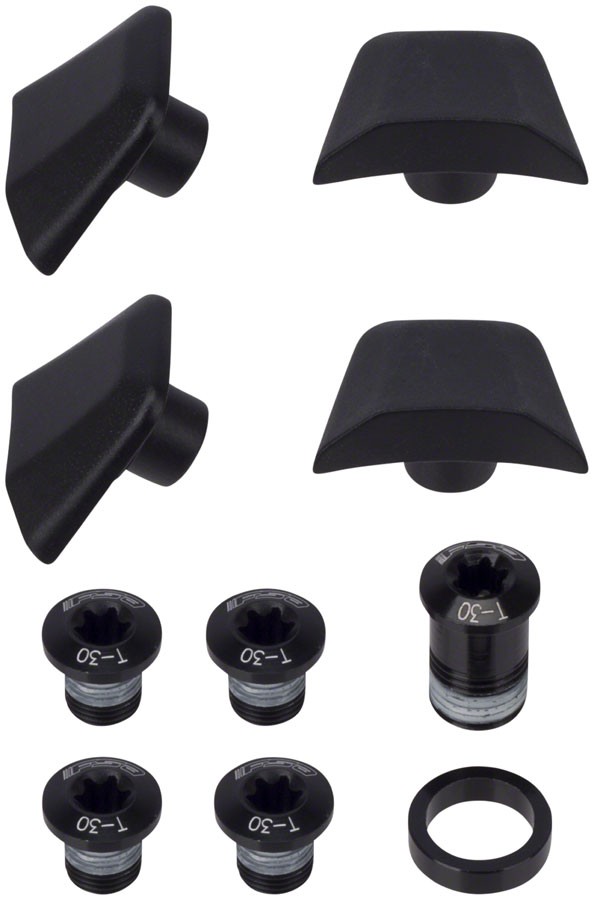 FSA (Full Speed Ahead) SL-K ABS Chainring Bolt Kit – Black, 10-Piece Kit