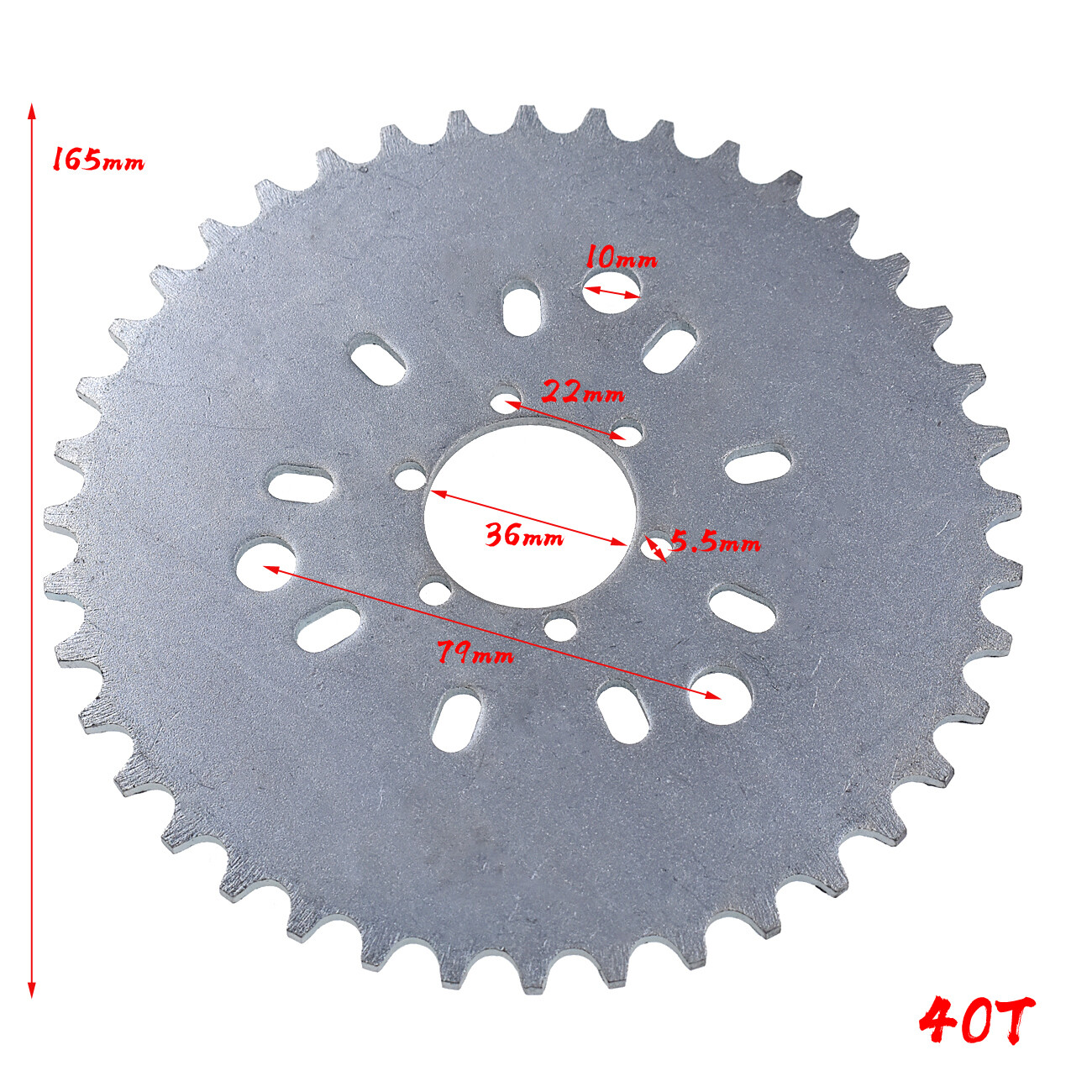 40T Sprocket with Adapter 415 Chain For 66cc 80cc 2 Stroke Motorized Bike