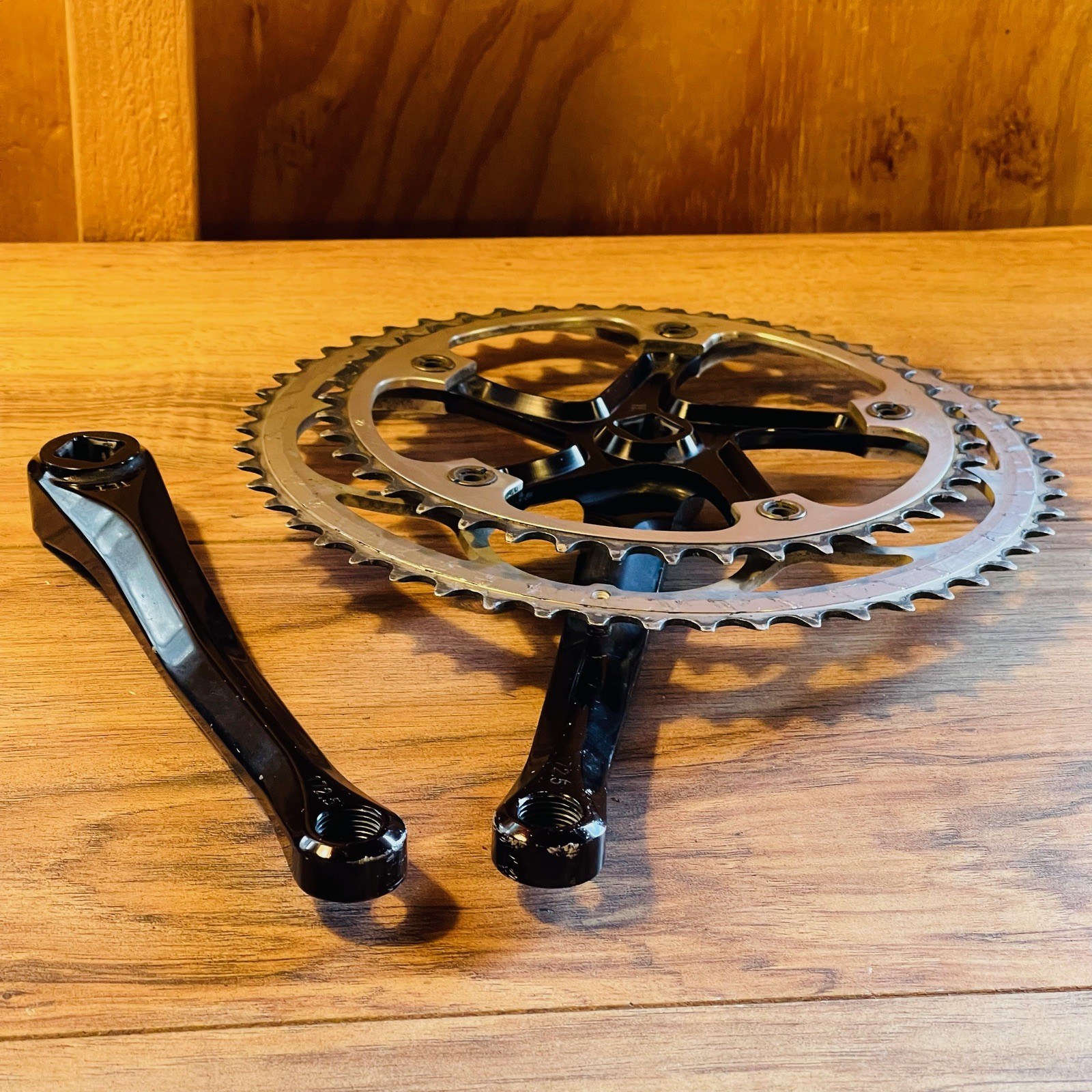 Rare Grafton Joystix CNC Double Road Cranks 172.5 130 BCD Square Taper Black