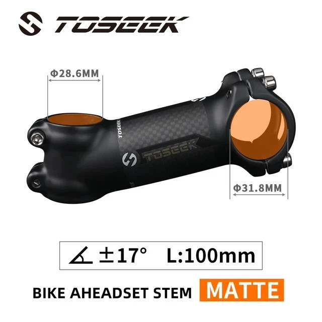 Bicycle Stem 28.6 – 31.8mm Bike Handlebar Stem 6 Degree or 17 Degree 60-120mm