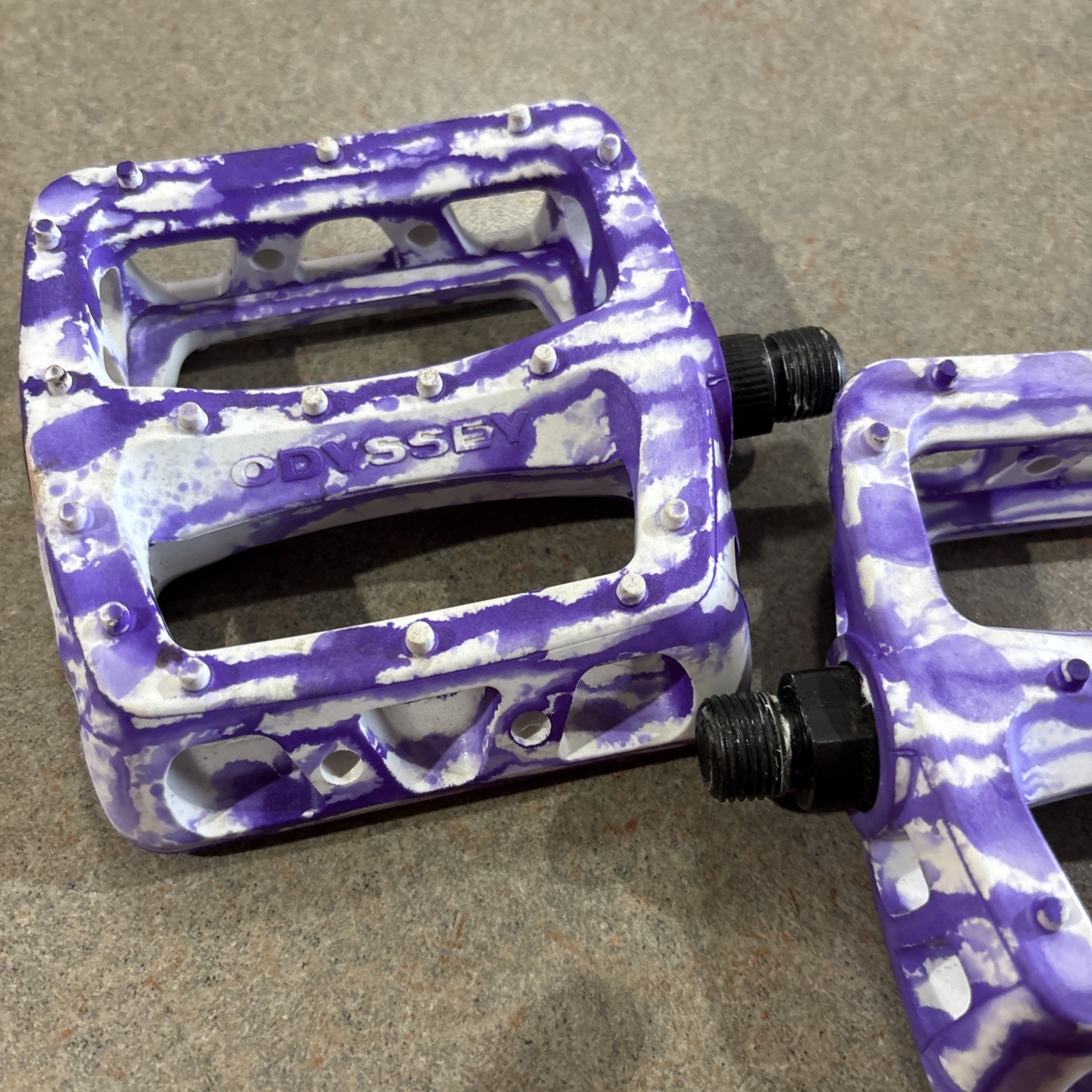 Odyssey Twisted PC Pedals 9/16″ Platform Bike Pedals Purple Lightweight Used