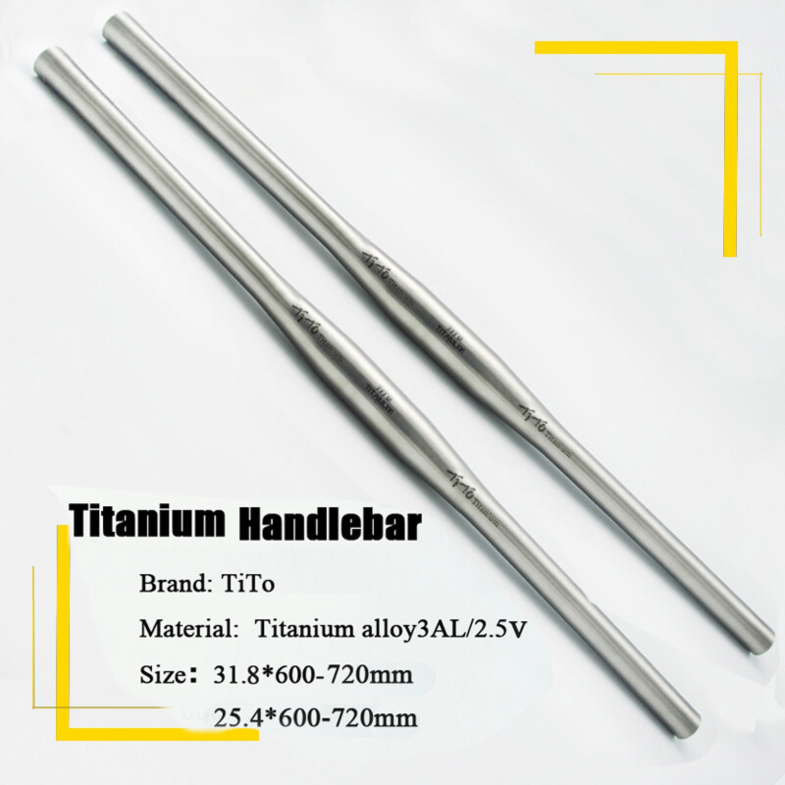 Titanium Flat Handle Bar 25.4/31.8mm*600-720mm for MTB/XC Bike