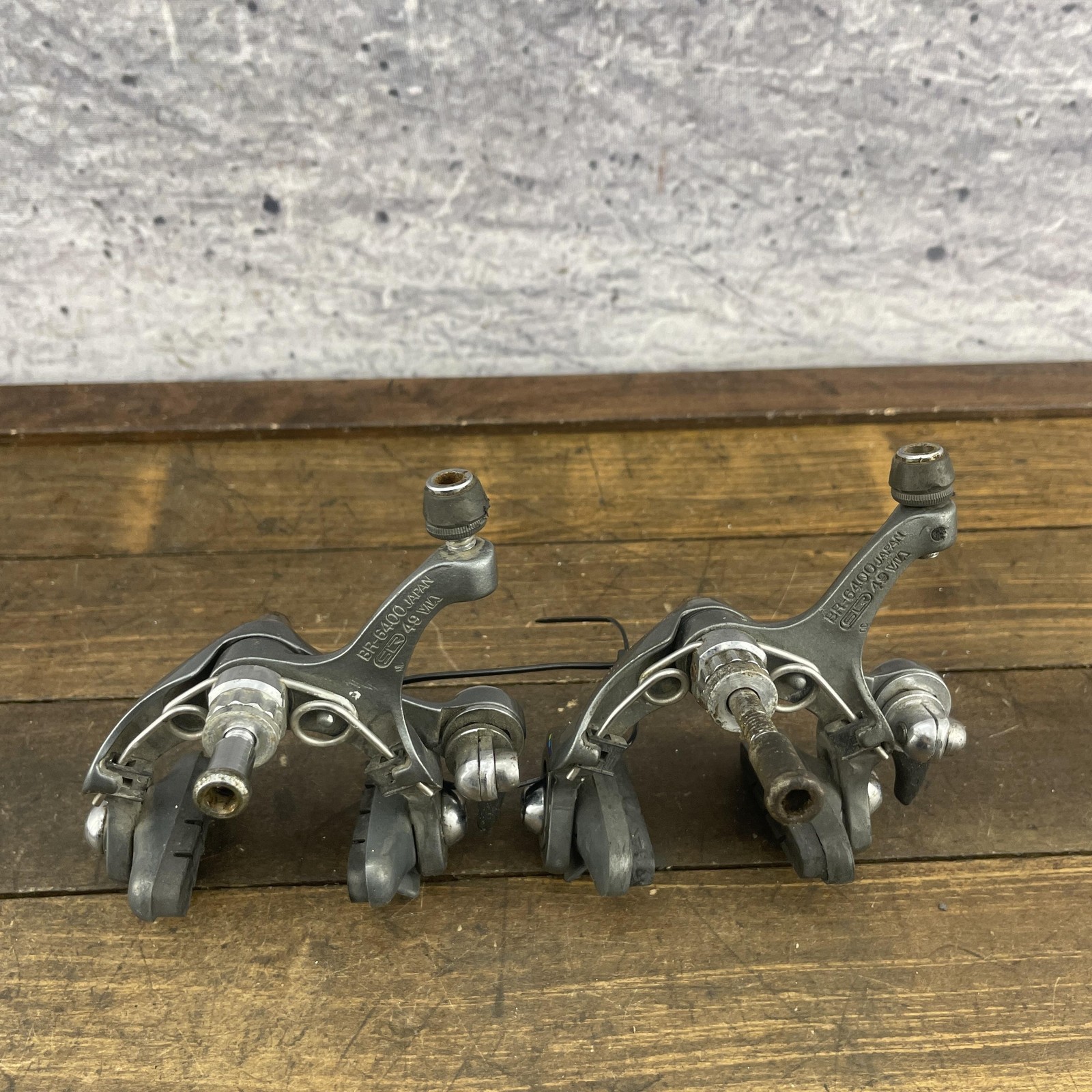 Vintage Shimano 600 BR-6400 Brake Calipers Pair Road Bike Japan SLR 49 VIA 90s