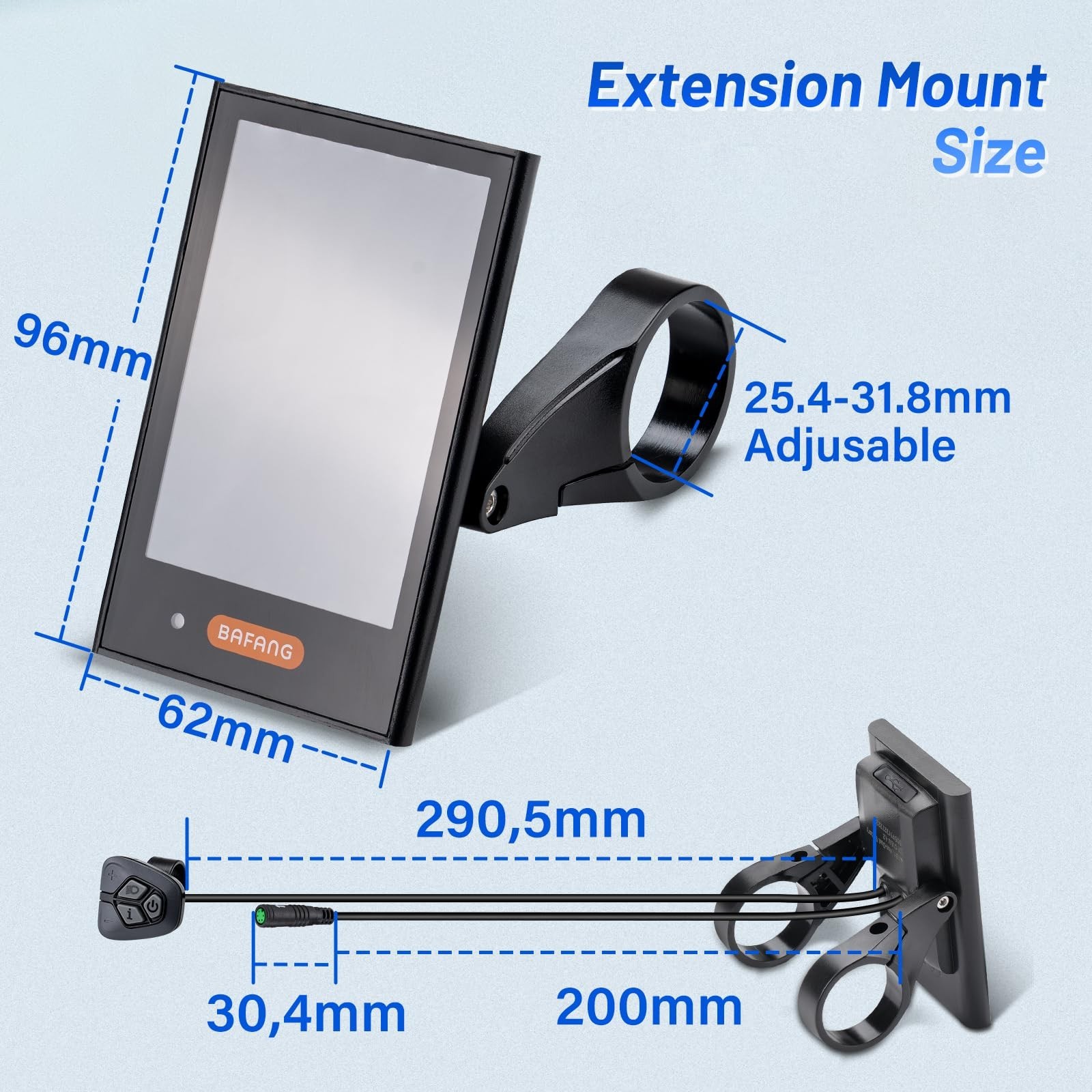 BAFANG Ebike Display DPC18 for BBS01B BBS02B BBSHD UART Version Mid Drive Mot…