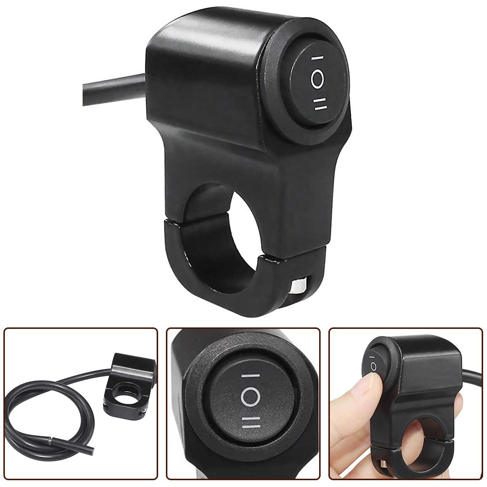 12V Motorcycle Light Switch for Handlebar 22cm Suitable for Various Bikes