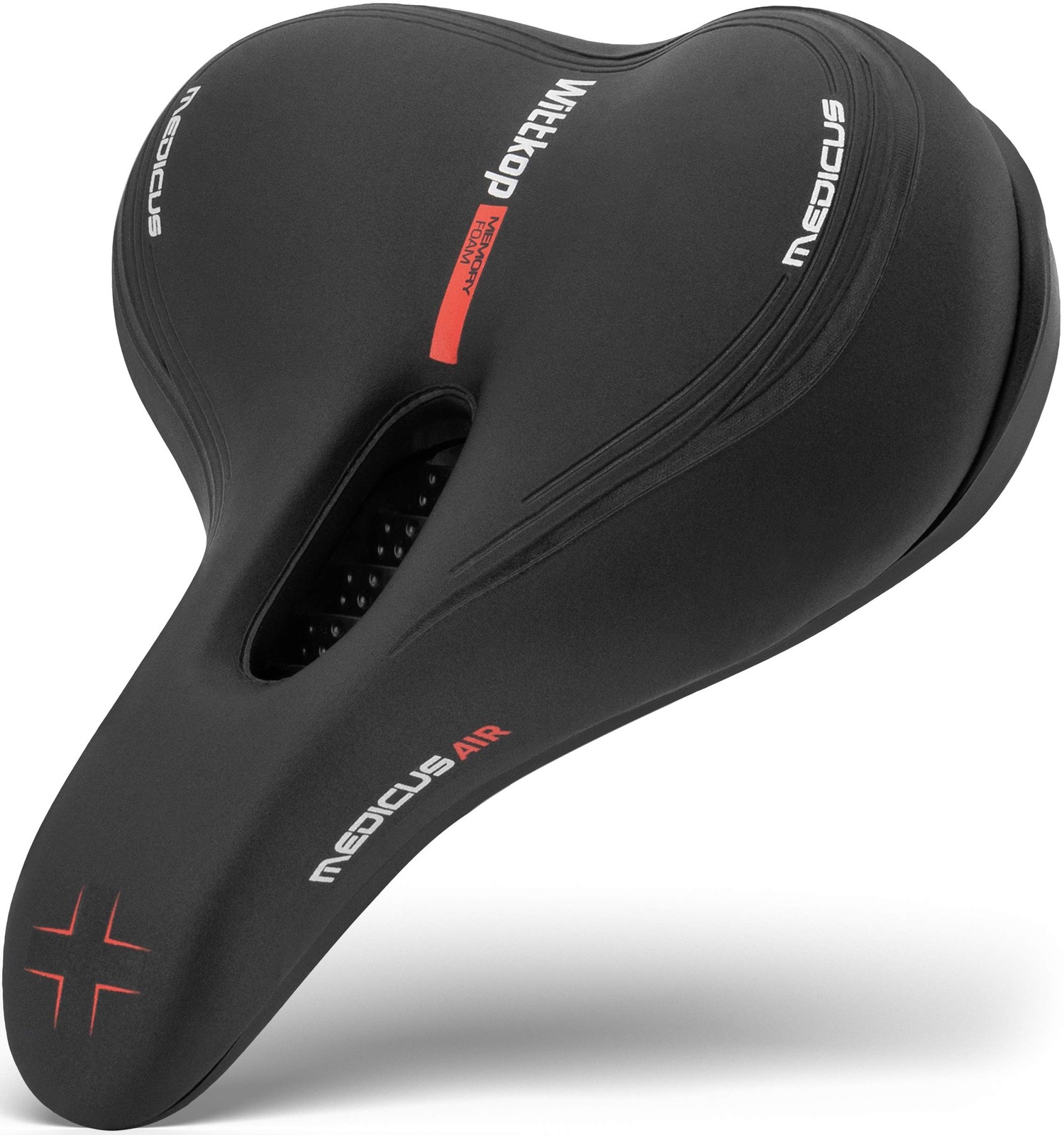 Wittkop Bike Seat, L: 10 in; W: 8.5 H: 3.2 Weight: 1.4 lb, black