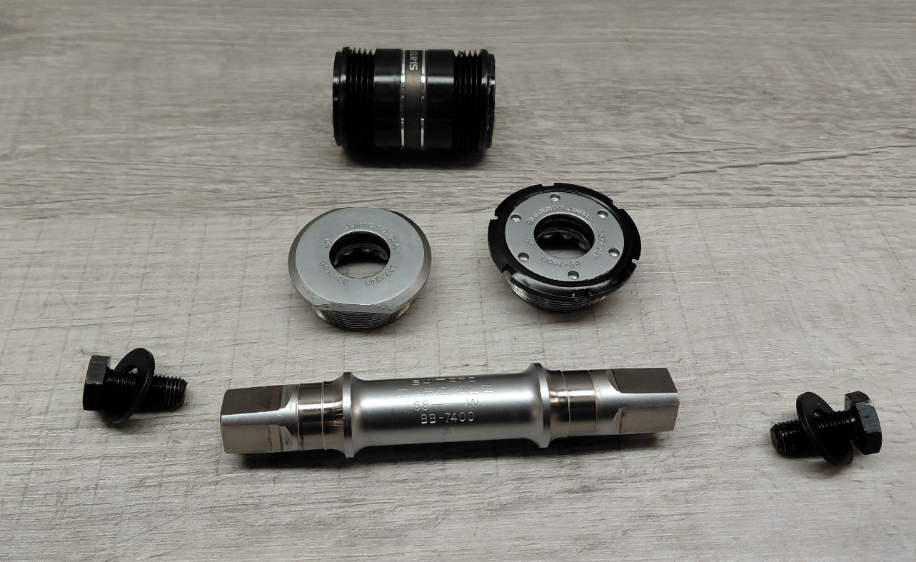 Vintage Shimano Dura-Ace BB-7400 Bottom Bracket, 68x 113 mm BSA Road Bike -JIS