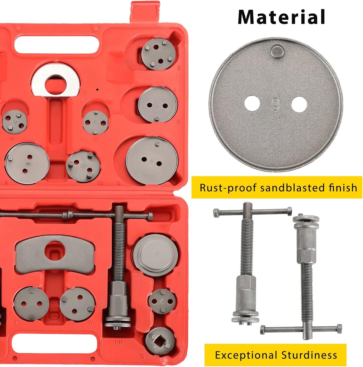 24PCS Disc Brake Caliper Tool Kit | Heavy Duty Disc Brake Piston Caliper Rewind