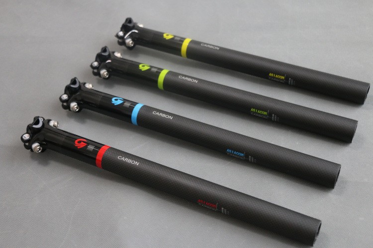 ASIACOM Carbon Fiber MTB Road Bike Ultralight Seat Post 25.4/27.2/30.8/31.6mm