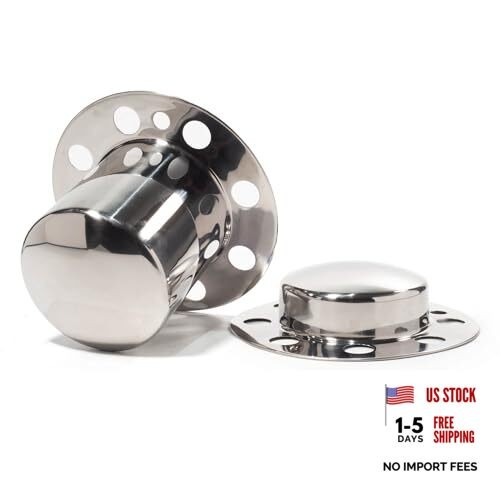 2Pcs 5.15inch Stainless Wheel 1pc Front, 1pc Rear, 5.15 Broe Mirror Polished