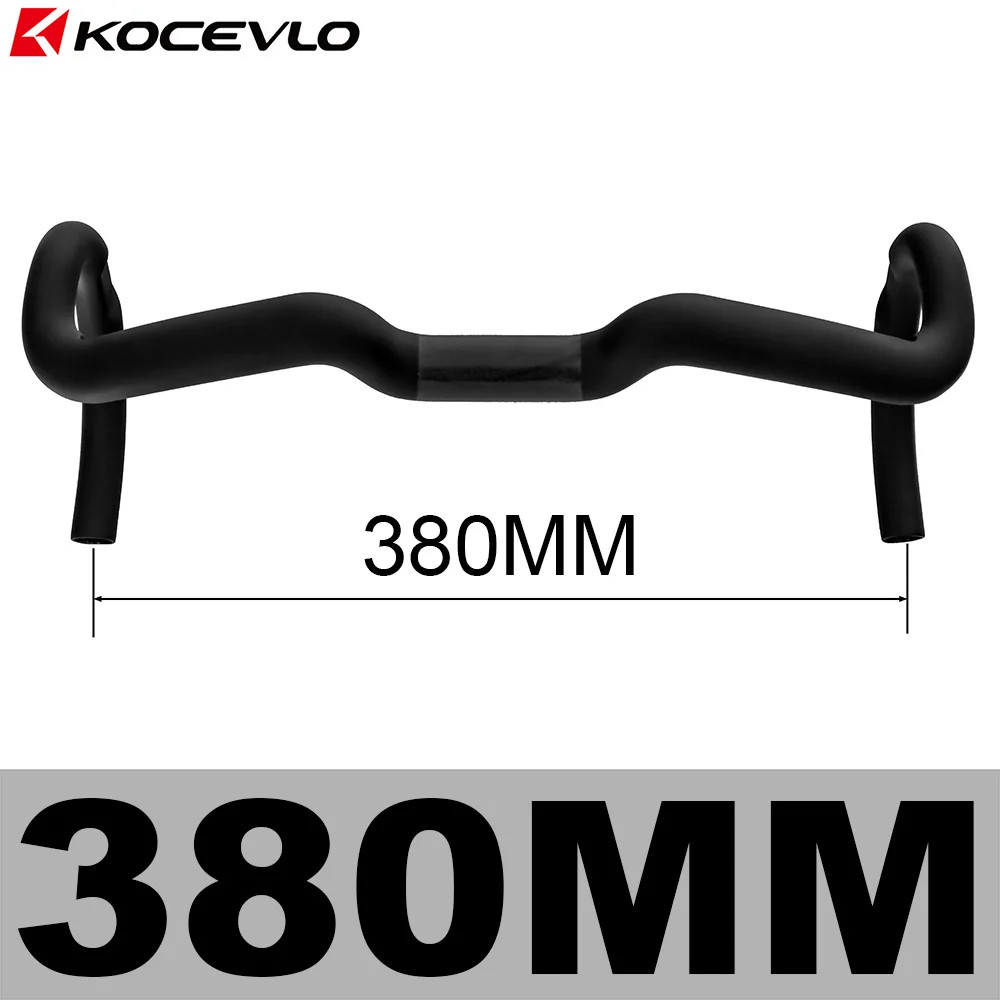 Carbon Fiber Gravel Bent Bar Racing Bicycle Handlebar 380/400/420/440mm Width