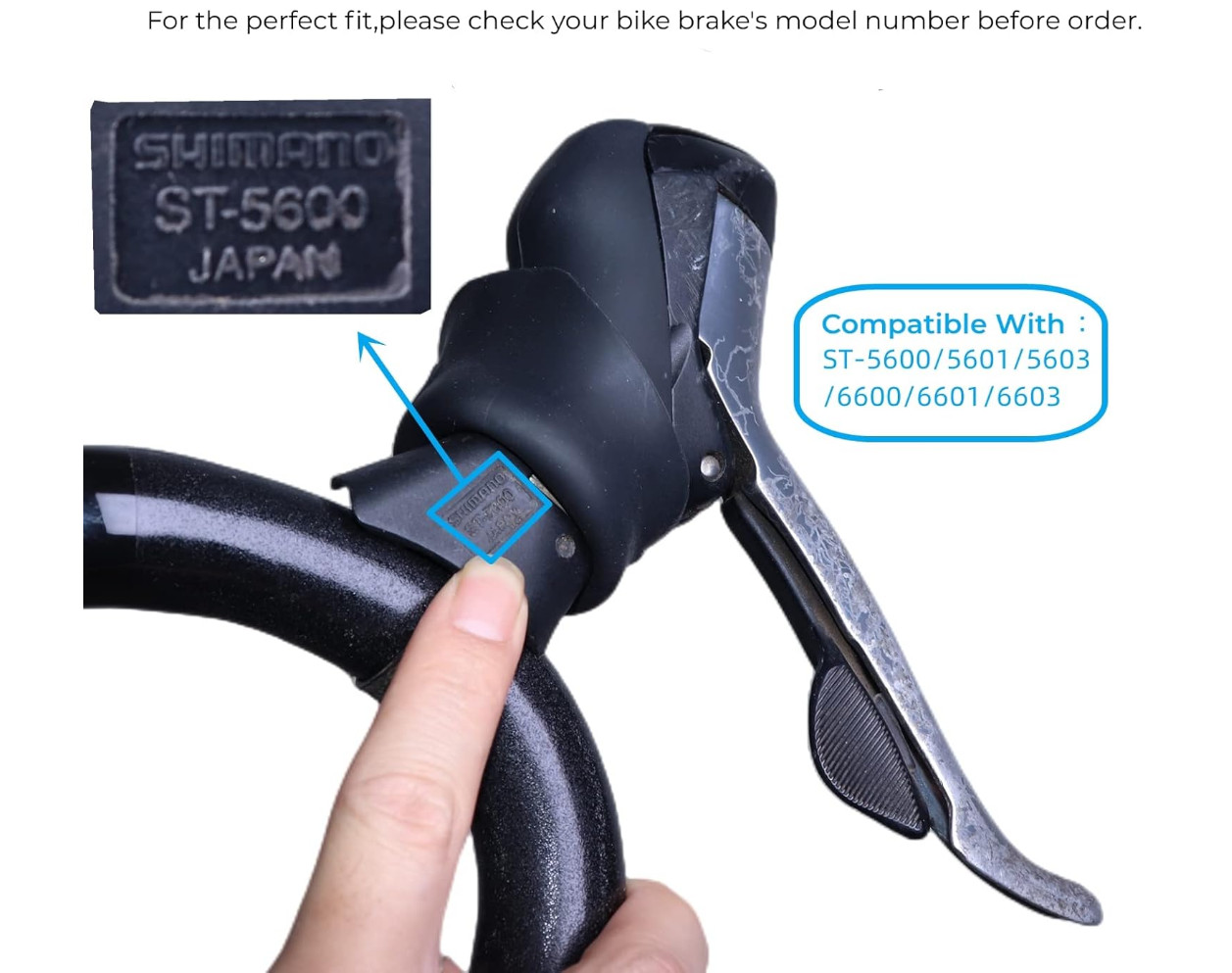 Bike Brake Levers Hoods Compatible with Shimano 105 ST-5600/5601/6600 Ultegra.