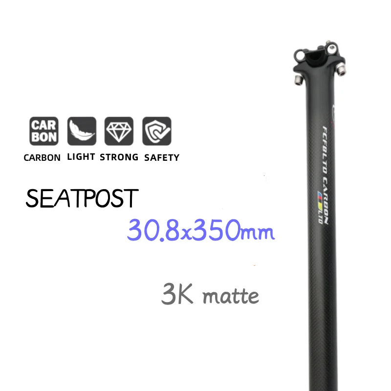 Carbon Fiber Seatpost 25.4/27.2/30.8/31.6mm 3k MTB/Road Bicycles Seat Post Parts