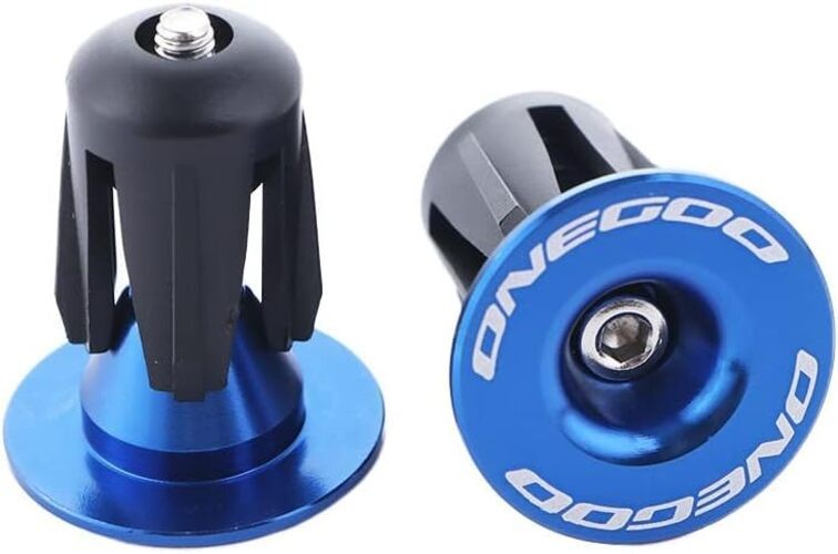 1 Pair Bike Grip Handle Bar End Cap 15-20.5 Mm Aluminium Alloy MTB Blue