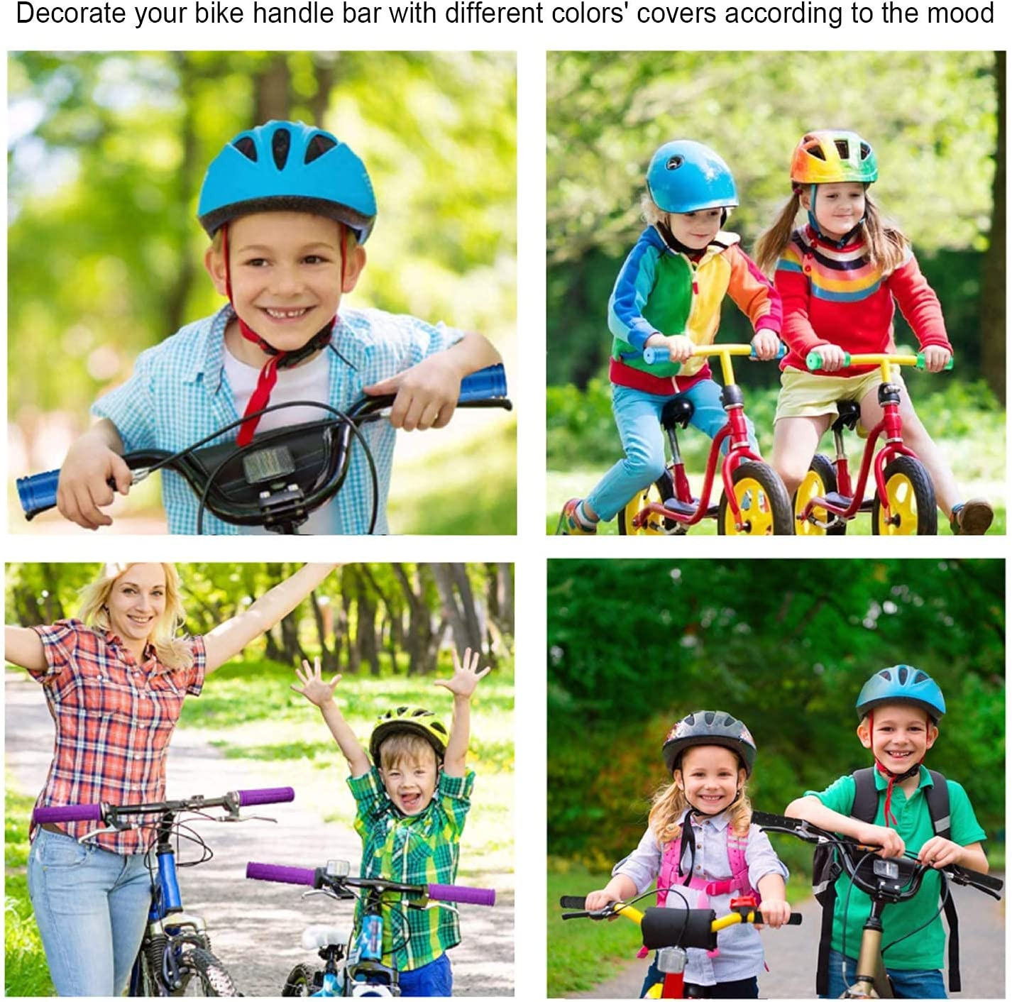 Bike Handle Grips with Tassel Streamers for Girls Boys and Kids, Non-Slip Bicycl