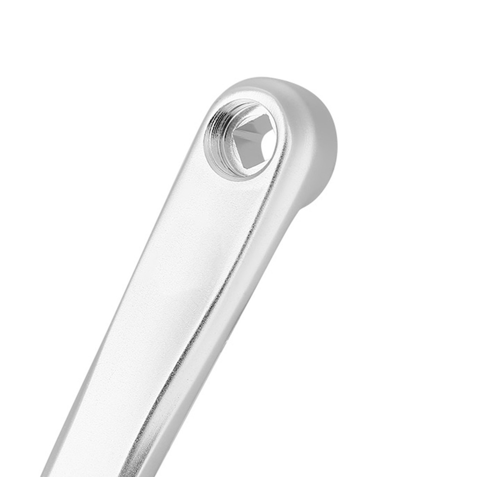 170mm Bike Aluminum Alloy Left Single Chain Crank Arm (Silver Rhombic Hole)