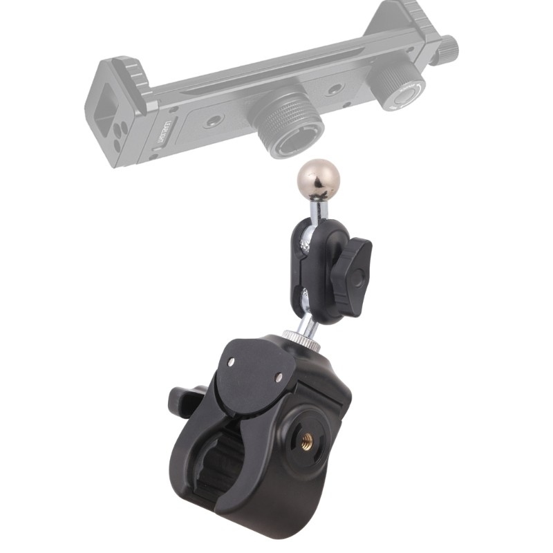 Greatest 40mm Opening Heavy Duty Clamp with 17mm Ball Head Adapters for Rod